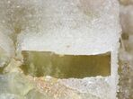 Quartz Encrusted Yellow Cubic Fluorite - Morocco #44136-6